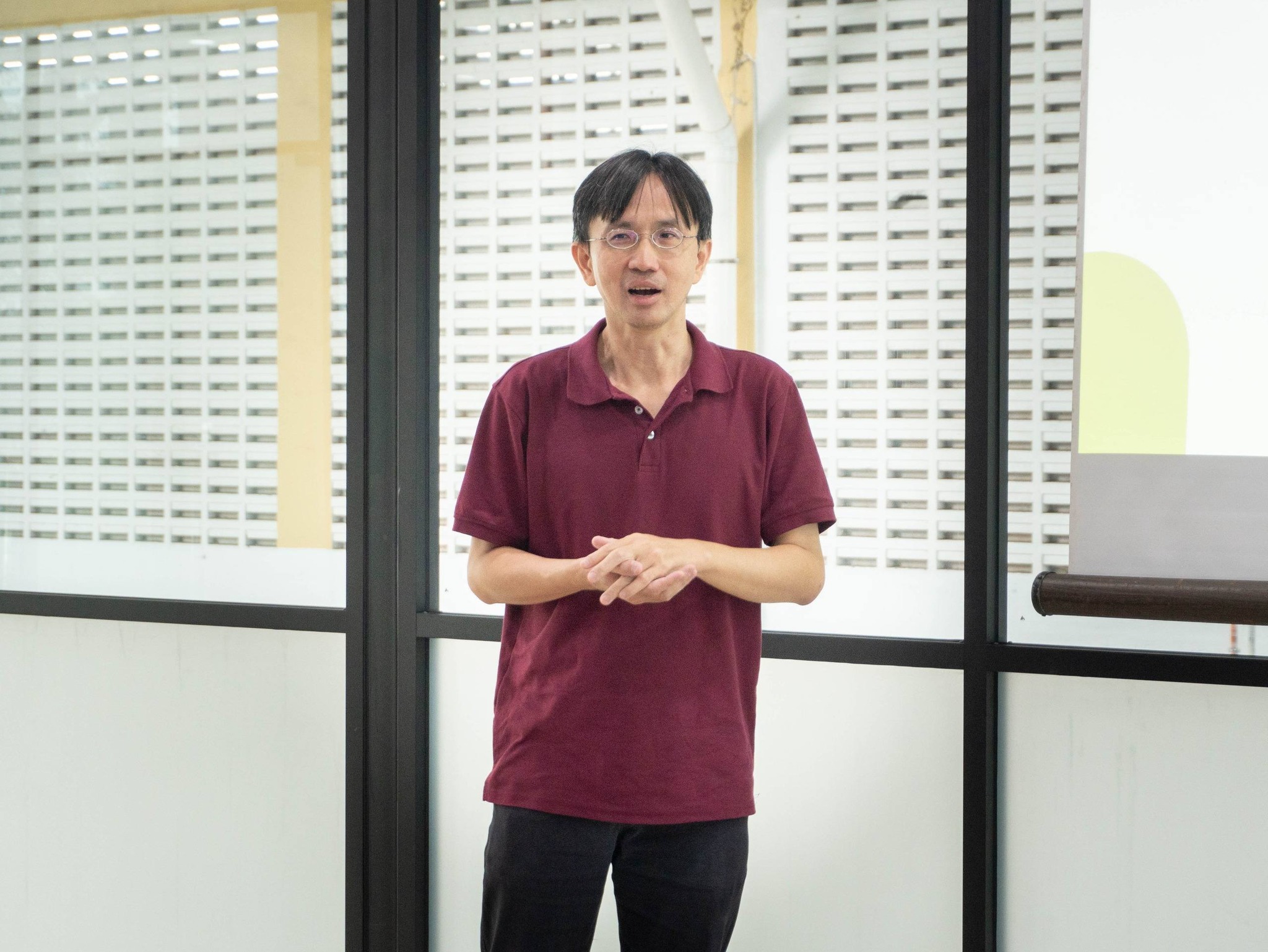 董总媒体中心主任 谢伟伦在会上进行分享