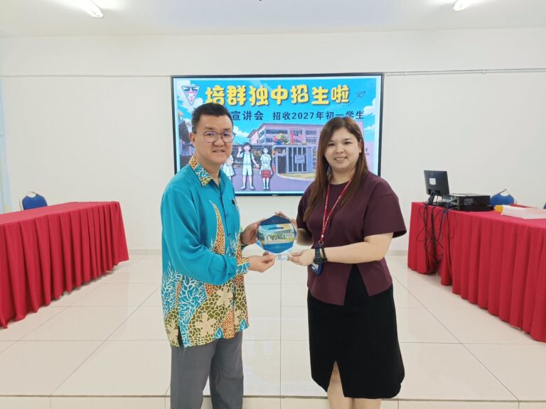 江加埔来辅莱华小招生宣讲，由沈欣蕾副校长代表前往
